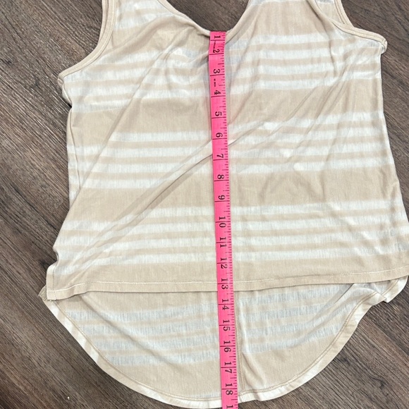 Lululemon Burn It Out Striped Beige and White Tank Top - Picture 7 of 8